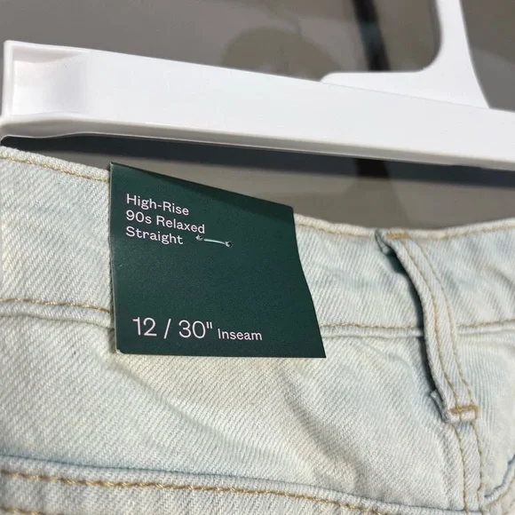 Women's High-Rise 90s Relaxed Straight Jeans - Wild Fable Size 12/30”-NWT - Picture 6 of 9